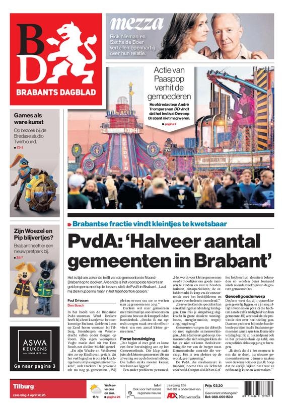 Brabants Dagblad proefabonnement cover – vanaf €8,00 (mei 2026)