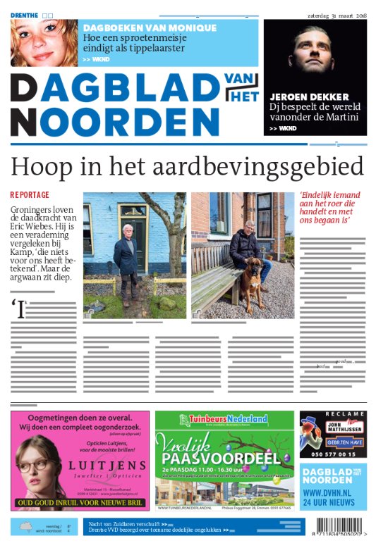 Dagblad van het Noorden proefabonnement cover – vanaf €1,49 (mei 2026)