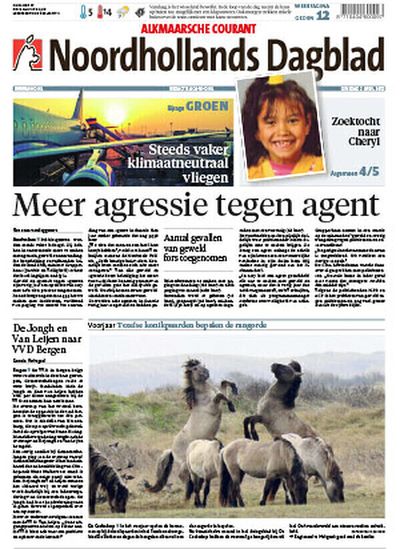 Noordhollands Dagblad proefabonnement cover – Regionale kranten